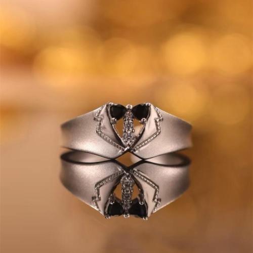 Tibetan Style Finger Ring, fashion jewelry & micro pave cubic zirconia & for man, US Ring Size:9, Sold By PC