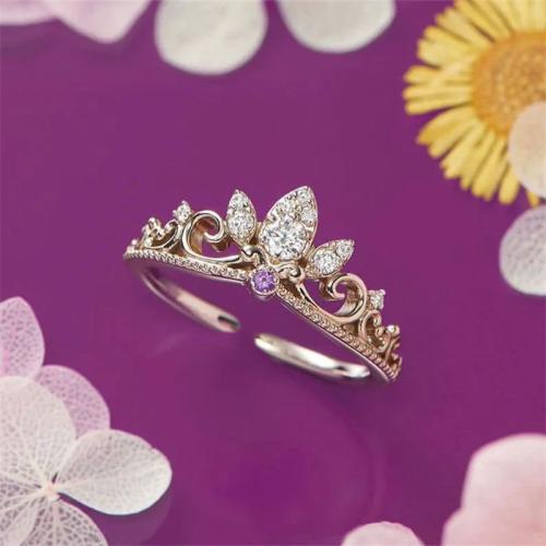 Tibetan Style Finger Ring, fashion jewelry & for woman & with rhinestone, US Ring Size:7, Sold By PC