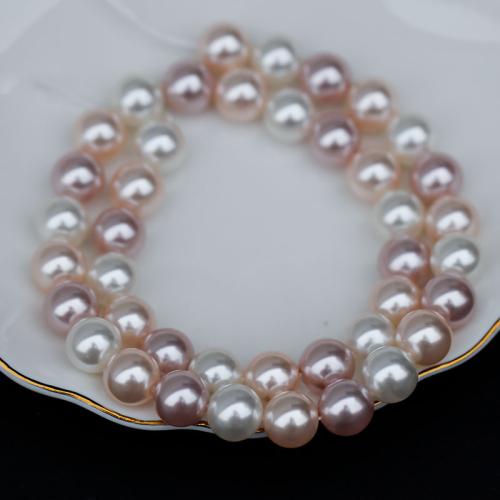 Peties perles de la mer du sud, Shell Pearl, Rond, DIY & normes différentes pour le choix, couleurs mélangées, Vendu par Environ 38 cm brin