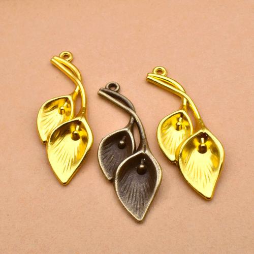 Tibetan Style Pendants, Calla Lily, plated, DIY, more colors for choice, 39x13mm, 100PCs/Bag, Sold By Bag