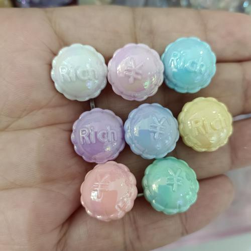 Plated Acrylic Beads, DIY, more colors for choice, 16mm, 300PCs/Bag, Sold By Bag