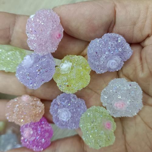 Acrylic Jewelry Beads, Flower, DIY, mixed colors, 22mm, 50PCs/Bag, Sold By Bag