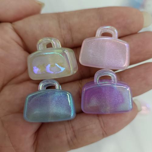 Plated Acrylic Beads, Handbag, DIY, more colors for choice, 20x24mm, 200PCs/Bag, Sold By Bag