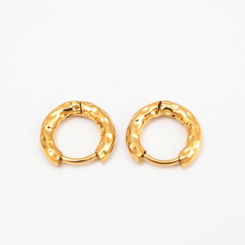 Acier inoxydable Levier Retour Earring, Acier inoxydable 304, bijoux de mode & pour femme, doré, 13x13mm, Vendu par paire