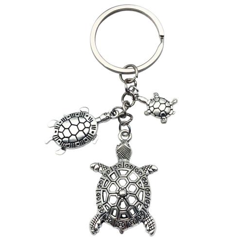 Tibetan Style Key Clasp, portable & multifunctional, silver color, Sold By PC