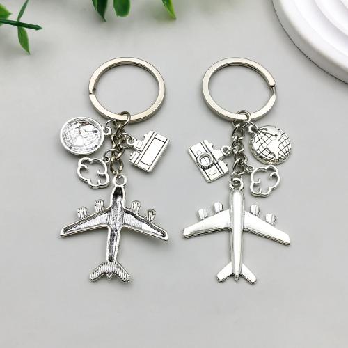 Tibetan Style Key Clasp, plated, portable & multifunctional, silver color, Sold By PC