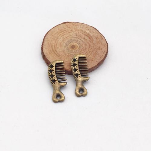 Tibetan Style Pendants, Comb, antique bronze color plated, DIY, 26x10mm, 100PCs/Bag, Sold By Bag