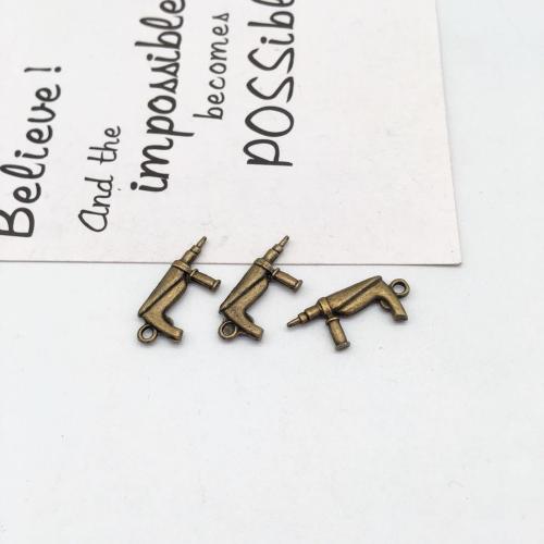 Zink-Aluminium-Anhänger, Zinklegierung, Electrodrill, antike Bronzefarbe plattiert, DIY, 12x27mm, 100PCs/Tasche, verkauft von Tasche