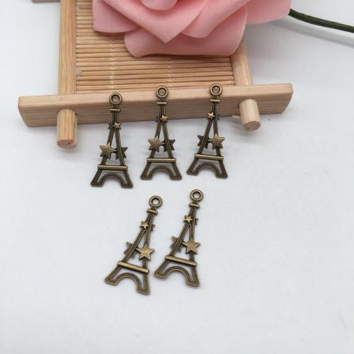 Tibetan Style Pendants, Tower, antique bronze color plated, DIY, 29x13mm, 100PCs/Bag, Sold By Bag