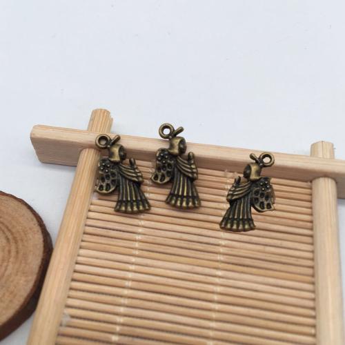 Tibetan Style Pendants, Angel, antique bronze color plated, DIY, 22x12mm, 100PCs/Bag, Sold By Bag