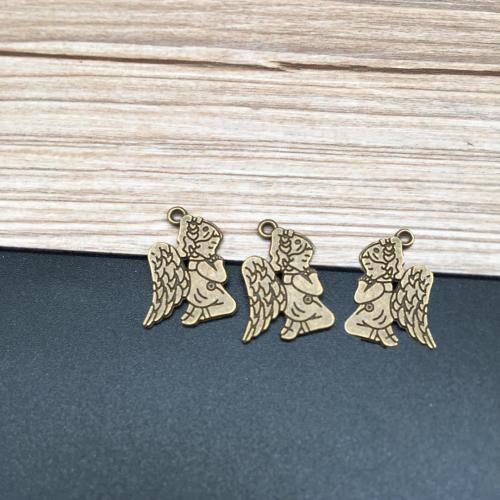 Tibetan Style Pendants, Angel, antique bronze color plated, DIY, 23x17mm, 100PCs/Bag, Sold By Bag