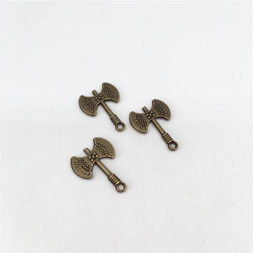 Tibetan Style Tool Pendants, Axe, antique bronze color plated, DIY, 22x17mm, 100PCs/Bag, Sold By Bag