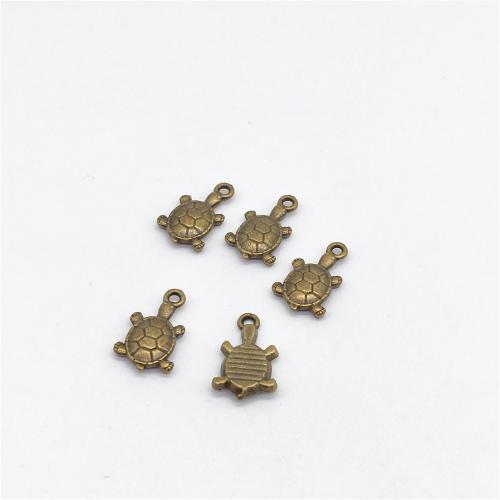 Tibetan Style Animal Pendants, Turtle, antique bronze color plated, DIY, 19x11x3mm, 100/Bag, Sold By Bag