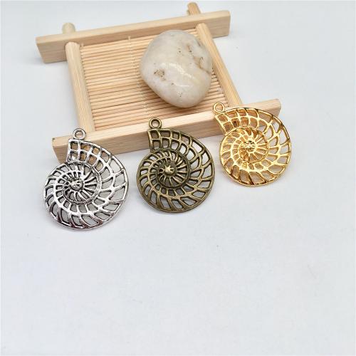 Tibetan Style Pendants, Conch, plated, DIY, more colors for choice, 34x28mm, 100PCs/Bag, Sold By Bag