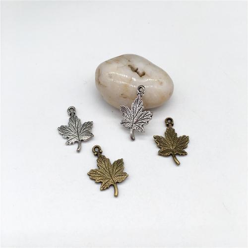 Tibetan Style Leaf Pendants, Maple Leaf, plated, DIY, more colors for choice, 23x15mm, 100PCs/Bag, Sold By Bag