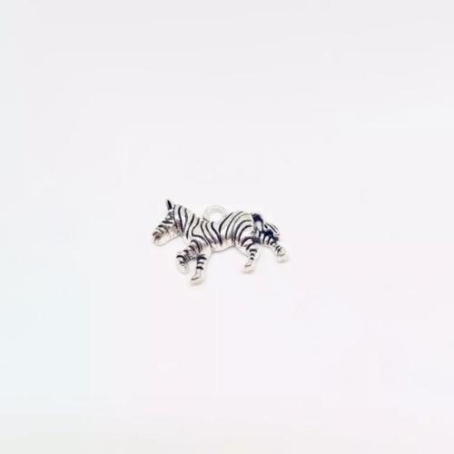 Tibetan Style Animal Pendants, Zebra, antique silver color plated, DIY, 21x28mm, 100PCs/Bag, Sold By Bag