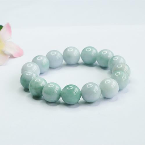 Jadeite Bracelet, Round, handmade, folk style & Unisex & different size for choice, Length:Approx 6-8 Inch, Sold By PC