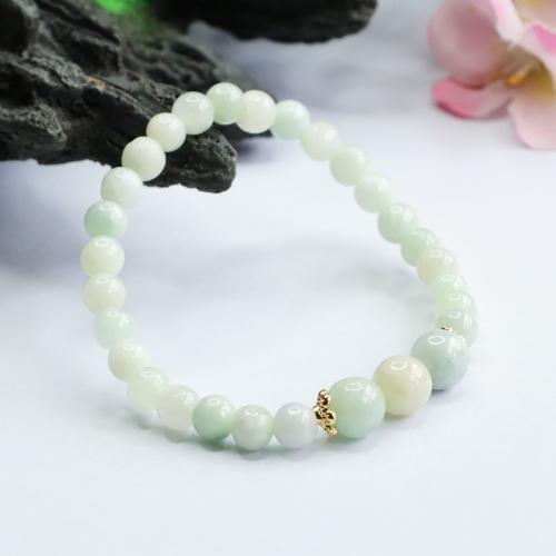 Jadeite Bracelet, Round, folk style & Unisex, beads length 6-8mm, Length:Approx 6-8 Inch, Sold By PC