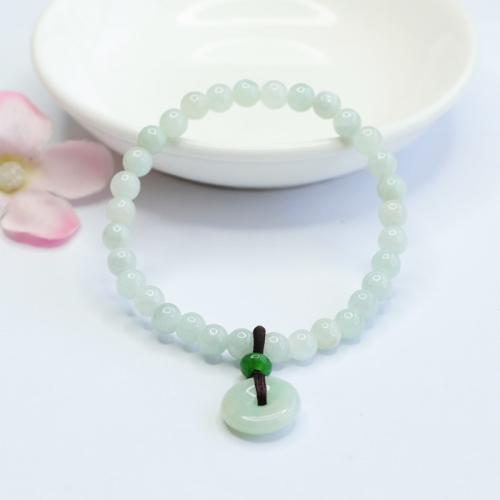 jade bracelet, style folk & unisexe, grade A, Longueur:Environ 6-8 pouce, Vendu par PC