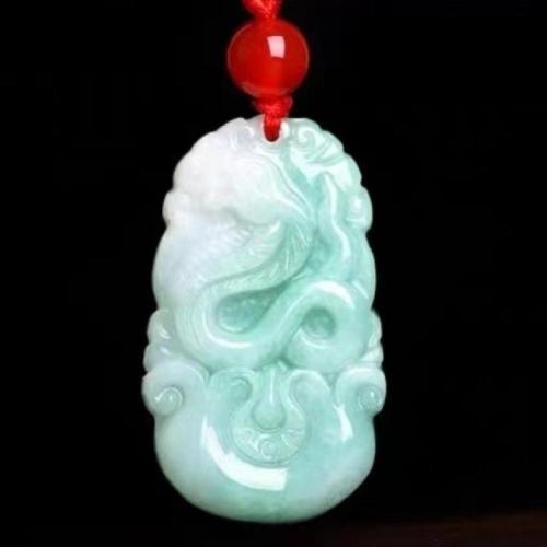 Gemstone Pendants Jewelry, Jadeite, Chinese Zodiac, Carved, folk style & DIY & different styles for choice, pendant length 23-38mm, Sold By PC