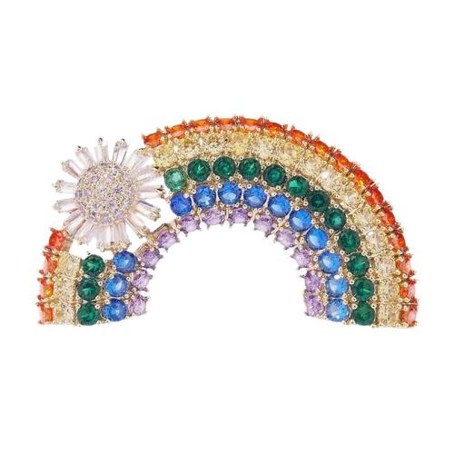 Tibetan Style Brooches, different styles for choice & for woman & with rhinestone, multi-colored, Sold By PC