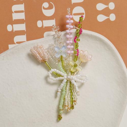 Hair Clip Findings, Seedbead, handmade, DIY, 84x80mm, Sold By PC