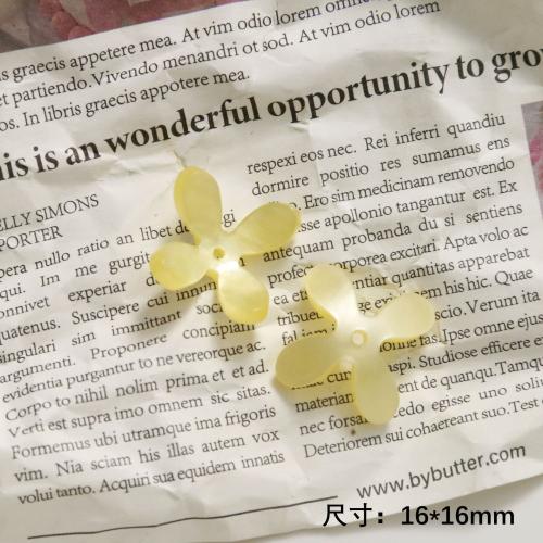 Hair Clip Findings, Acrylic, Four Leaf Clover, multifunctional & DIY, 16x16mm, Sold By PC