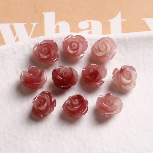 Hair Accessories DIY Findings, Shell Powder, Rose, polished, multifunctional, more colors for choice, 11x10mm, Sold By PC