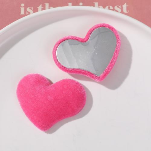 Hair Accessories DIY Findings, Velour, Heart, handmade, more colors for choice, 55x45mm, Sold By PC