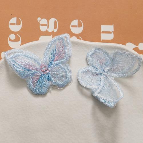 Hair Accessories DIY Findings, Gauze, Butterfly, handmade, more colors for choice, 55x43mm, Sold By PC