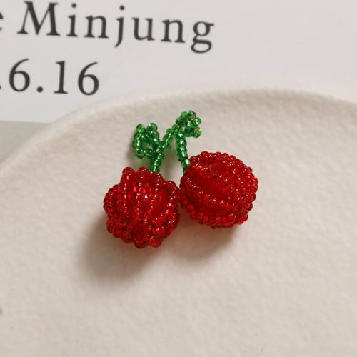 Аксессуары для волос DIY Результаты, Seedbead, Ягода, Связанный вручную, 27x26mm, продается PC