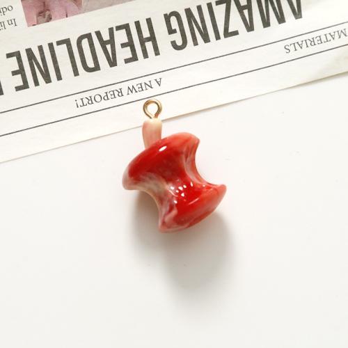 Resin Pendant, Apple, DIY & different styles for choice, more colors for choice, Sold By PC