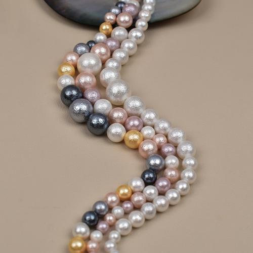 Natural Freshwater Shell Beads, Shell Pearl, Round, DIY & different size for choice, more colors for choice, 6/810/12/14mm, Sold Per Approx 40 cm Strand