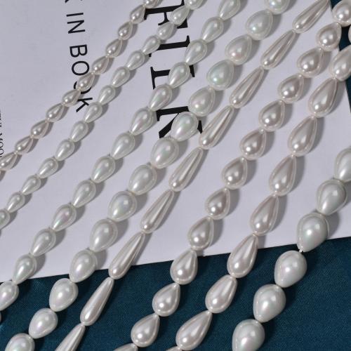 Glass Pearl Beads, Teardrop, DIY & different size for choice, more colors for choice, Sold Per Approx 40 cm Strand