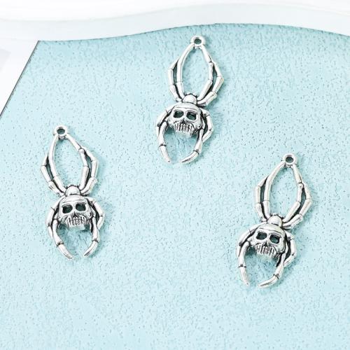 Tibetan Style Skull Pendants, antique silver color plated, DIY, nickel, lead & cadmium free, 16x40mm, Approx 100PCs/Bag, Sold By Bag