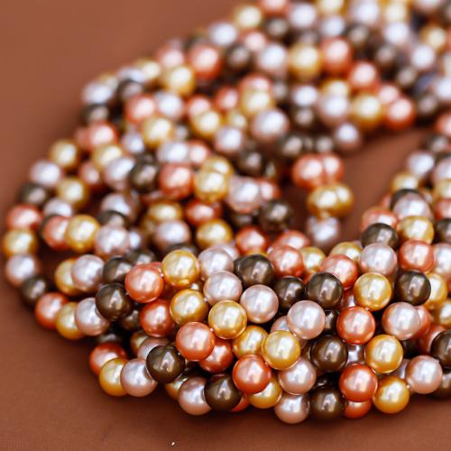 South Sea Shell Beads, Shell Pearl, Round, DIY & different size for choice, mixed colors, Sold Per Approx 40 cm Strand