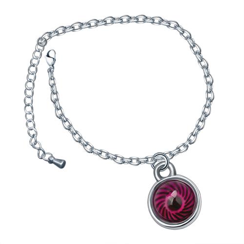 Pulsera de Aleación de Zinc, con Acrílico, Esférico, chapado en color de plata, para mujer & esmalte de humor, libre de níquel, plomo & cadmio, Vendido por UD