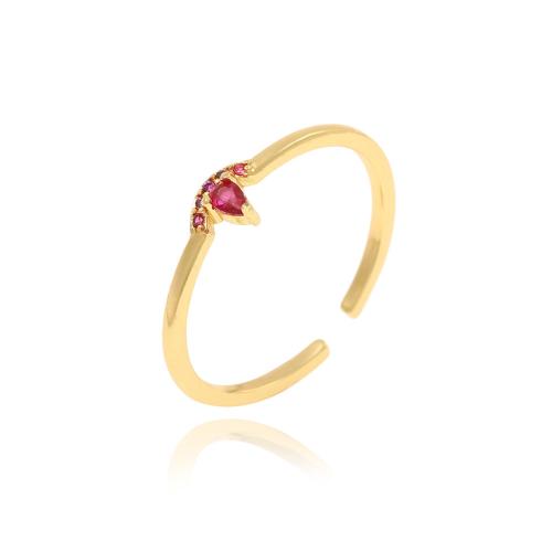 Cúbicos Circonia Micro Pave anillo de latón, metal, chapado, micro arcilla de zirconia cúbica & para mujer, más colores para la opción, Vendido por UD