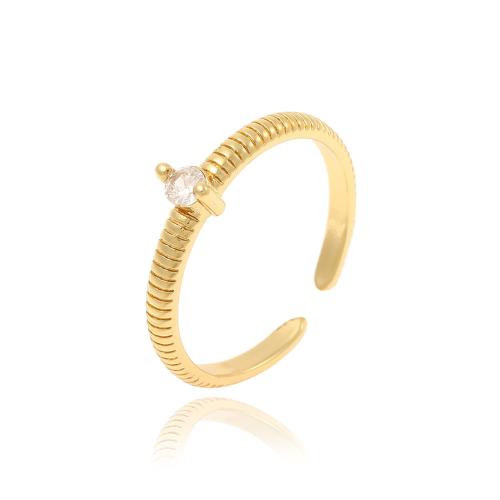 Cúbicos Circonia Micro Pave anillo de latón, metal, chapado, micro arcilla de zirconia cúbica & para mujer, más colores para la opción, Vendido por UD