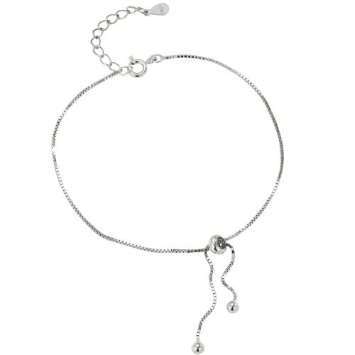 Sterling Silber Armbänder, 925 Sterling Silber, mit Verlängerungskettchen von 3CM, für Frau, Silberfarbe, Länge:ca. 16 cm, verkauft von PC