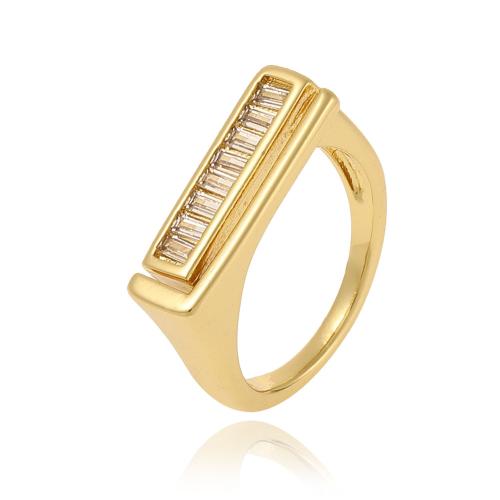 Cubic Zirconia Micro Pave Brass Ring, plated, micro pave cubic zirconia & for woman, more colors for choice, Sold By PC