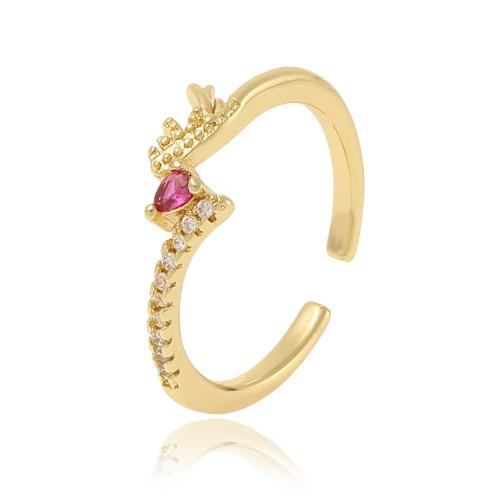 Cúbicos Circonia Micro Pave anillo de latón, metal, chapado, micro arcilla de zirconia cúbica & para mujer, más colores para la opción, Vendido por UD