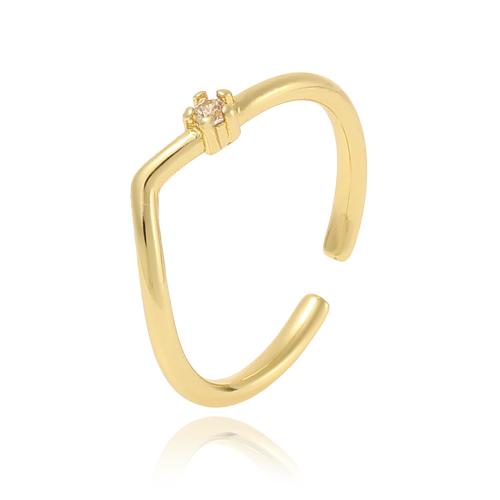 Cubic Zirconia Micro Pave Brass Ring, plated, micro pave cubic zirconia & for woman, more colors for choice, Sold By PC