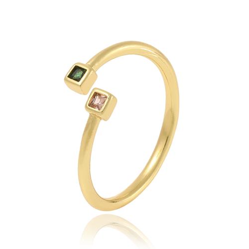 Cubic Zirconia Micro Pave Brass Ring, plated, micro pave cubic zirconia & for woman, more colors for choice, Sold By PC