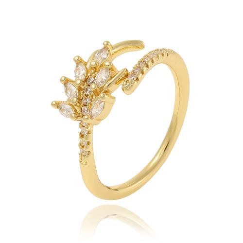 Cubic Zirconia Micro Pave Brass Ring, plated, micro pave cubic zirconia & for woman, more colors for choice, Sold By PC