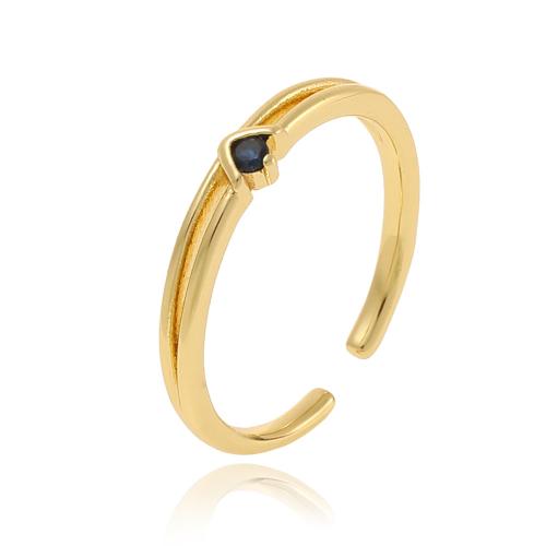 Cubic Zirconia Micro Pave Brass Ring, plated, micro pave cubic zirconia & for woman, more colors for choice, Sold By PC