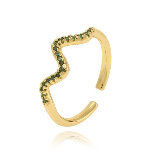 Cubique anneau en laiton Circonia Micro Pave, Placage, pavé de micro zircon & pour femme, plus de couleurs à choisir, Vendu par PC