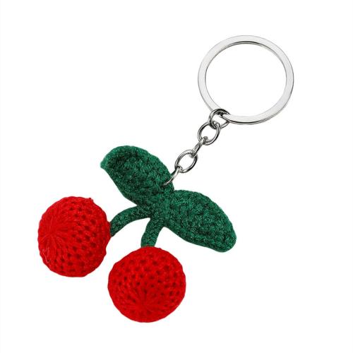 Tibetan Style Key Clasp, with Plush, portable & cute & multifunctional, more colors for choice, Sold By PC