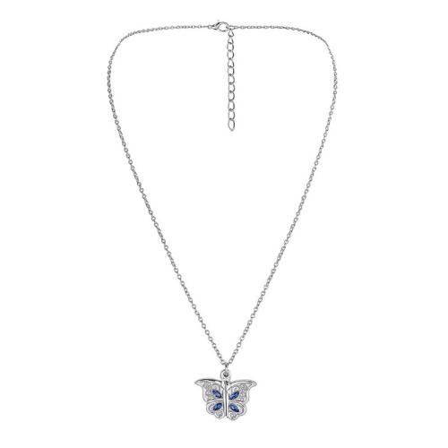 Collier de bijoux en alliage de zinc, Placage, styles différents pour le choix & pavé de micro zircon & pour femme, plus de couleurs à choisir, Longueur:Environ 41-50 cm, Vendu par PC