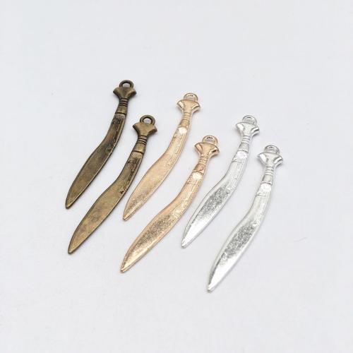 Tibetan Style Pendants, Sword, plated, DIY, more colors for choice, 52x8mm, 100PCs/Bag, Sold By Bag